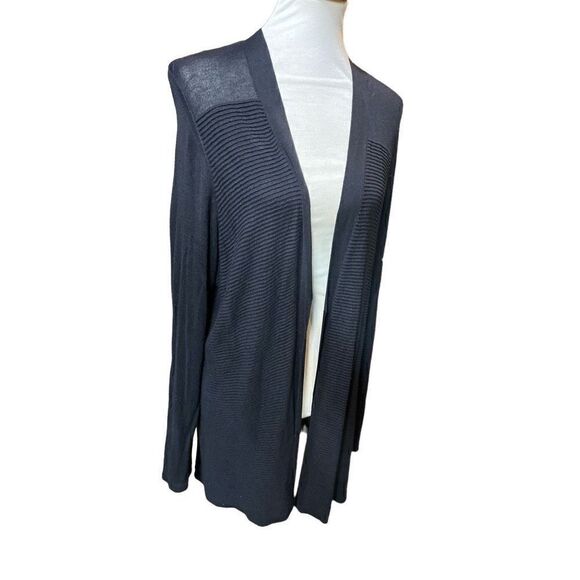 Croft & Barrow Black 100% Rayon Open Long Cardigan 1X-EUC - Picture 6 of 10